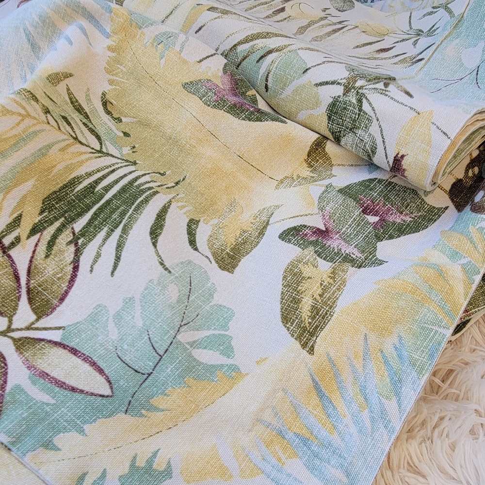 LEGACY Queen Duvet & shams green yellow palm leaf cotton Bedding Neiman … - Picture 9 of 16